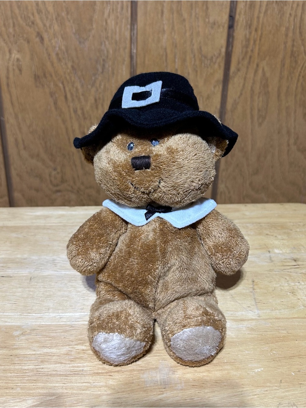 Vintage Ty Plufflies Lil Pilgrim Bear Plush Stuffed Animal Thanksgiving 2008 10”